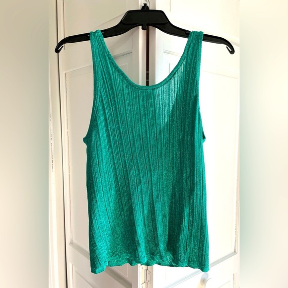 NWT House of Harlow Metallic Scoop Back Tank - Picture 1 of 6